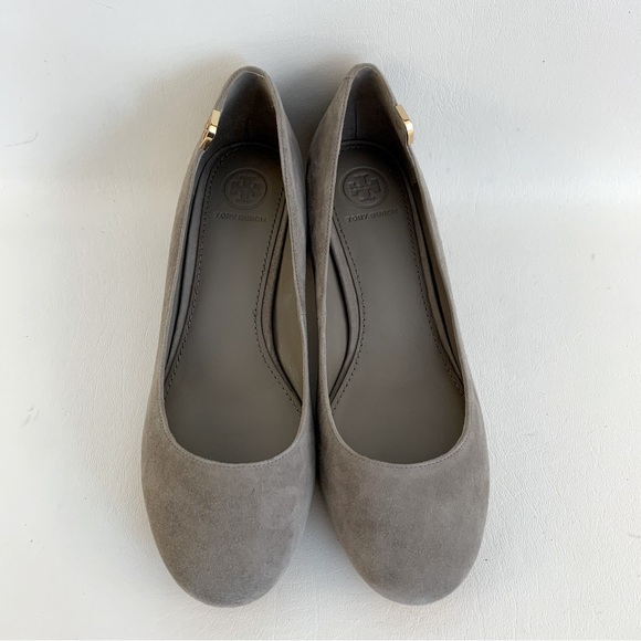 Tory Burch Women's Grey Suede Heels - Picture 1 of 8